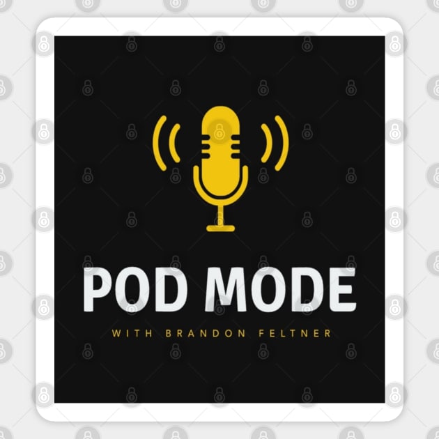 Pod Mode Minimalist Sticker by MODEPOD